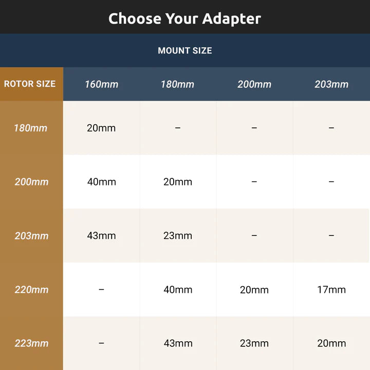 180mm to 200mm brake adapter sales
