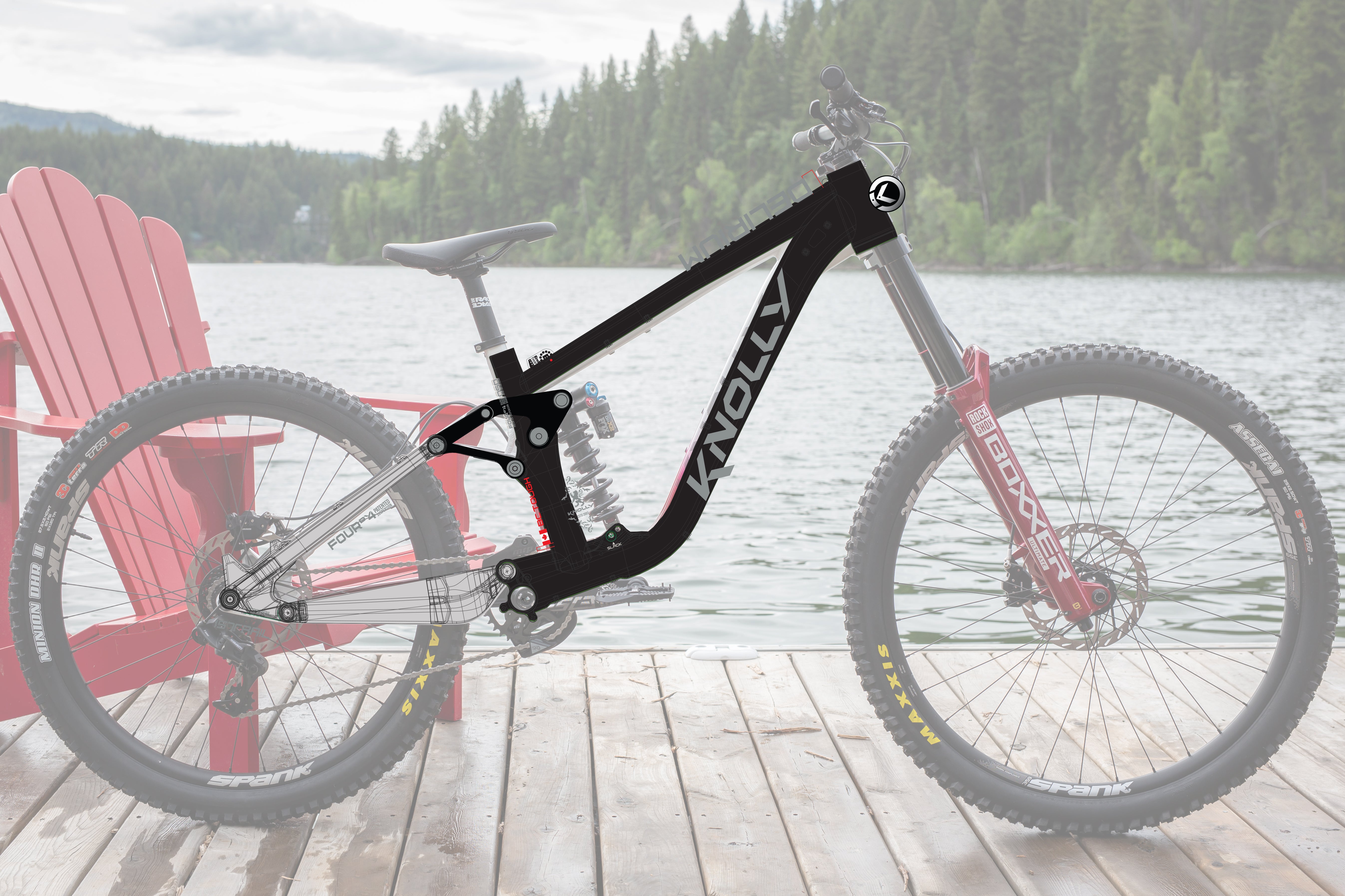 Knolly Delirium Canadian Freeride Mountain Bike Anodized Black Raw